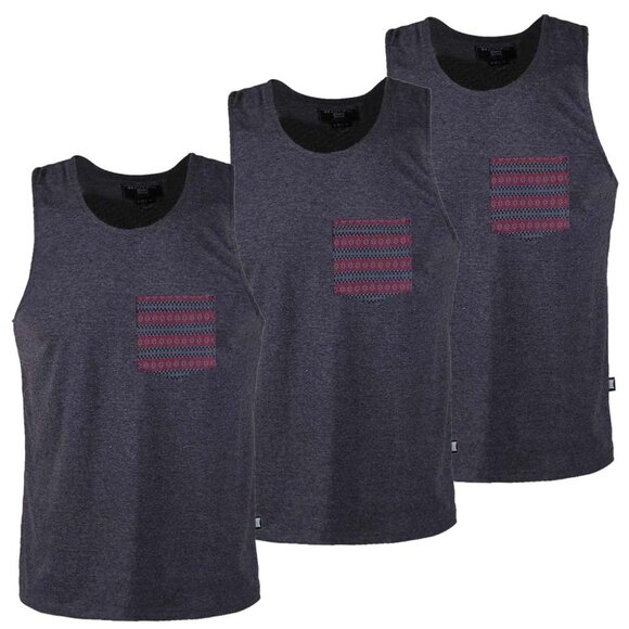 Men's Solid Color Sleeveless Tank Top with Pocket for Everyday Style Size XL - Picture 7 of 7